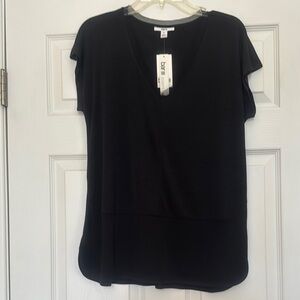 NWT Women's Bar III Black V-Neck Top. Size S, fits M.
